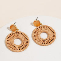 Thread Wrapped Hoop Drop Earring