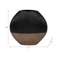 Black/Bronze Ceramic Vase