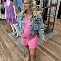 Avery Cropped Denim Jacket