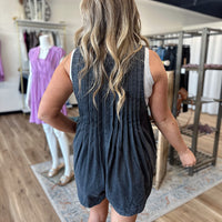 Karlee Pleated Denim Romper