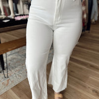 Marie White Crop Jeans