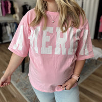 Pink America Tee