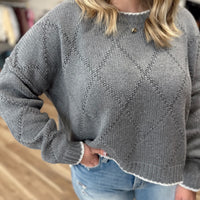Amelia Diamond Knit Sweater