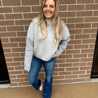 Grey Color Block Sweater