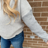 Grey Color Block Sweater