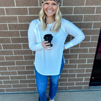 Mel Waffle Long Sleeve Top