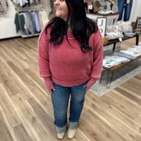 Reagan Acid Wash Knit Sweater