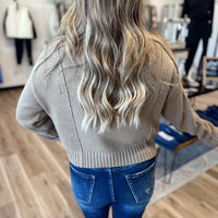 Sienna Mock Neck Ribbed Sweater