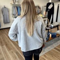 Betty Acid Wash Cropped Shacket