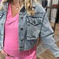 Avery Cropped Denim Jacket