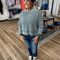 Mia Side Slit Oversized Sweater