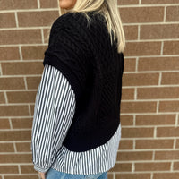 Tia Sweater Vest Button Up