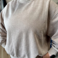 Taya Acid Wash Fleece Pullover