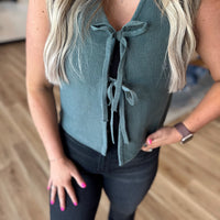 Addi Front Tie Sweater Vest