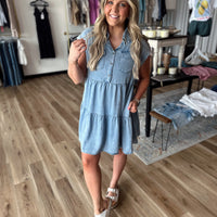 Taylor Short Sleeve Denim Dress