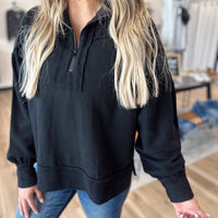 Brinley Black Half Zip