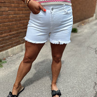 Hali White Denim Shorts +