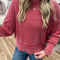 Reagan Acid Wash Knit Sweater