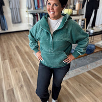 Kori Acid Wash Quarter Zip Hoodie