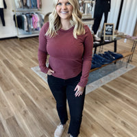 Winnie Mineral Washed Ribbed Top