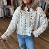 Robyn Half Button Down Sweater