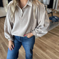 Cady Button Up Collared Pullover