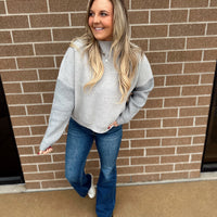 Grey Color Block Sweater