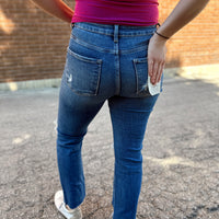 Cori Distressed Crop Flare