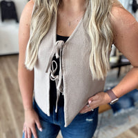 Addi Front Tie Sweater Vest