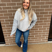 Grey Color Block Sweater