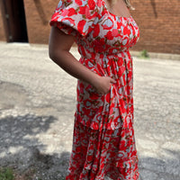 Capri Coral Floral Dress