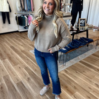 Sienna Mock Neck Ribbed Sweater