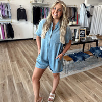 Leena Button Up Romper