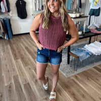 Emma Dark Wash Denim Shorts