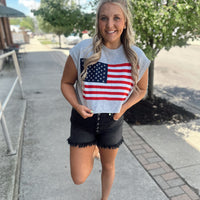 Sleeveless Flag Sweater