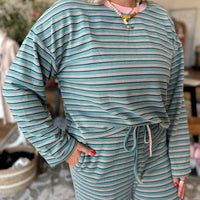 Jeanie Striped Lounge Set