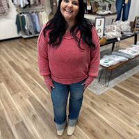 Reagan Acid Wash Knit Sweater