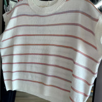 Bex Textured Stripe Knit Top