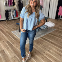 Paisley Puff Sleeve Top