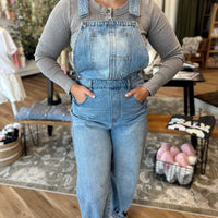 Morgan Denim Barrel Overalls