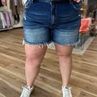 Addy Dark Wash Denim Shorts