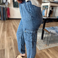 Ryan Denim Cargo Joggers
