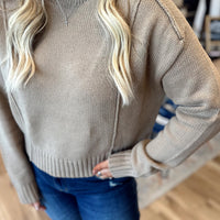 Sienna Mock Neck Ribbed Sweater
