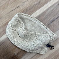 Beige Cable Knit Head Wrap