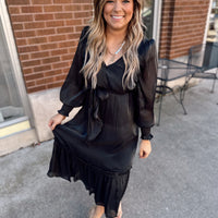 Indie Long Sleeve Midi Dress