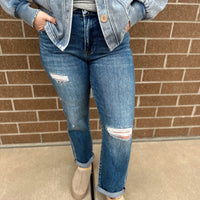 Sydney Crop High Rise Girlfriend Jean