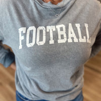 Acid Wash Football Long Sleeve