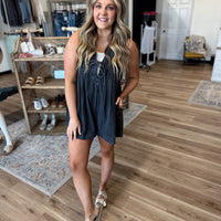 Karlee Pleated Denim Romper