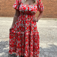 Capri Coral Floral Dress