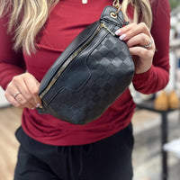 On The Go Checkered Bum Bag
